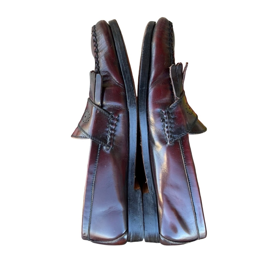 Cole Haan Burgundy Oxblood Tassel Kiltie‎ Loafers Men's 9 - Picture 2 of 7
